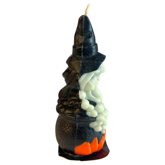 3 Vintage Halloween Candles Gurley Witch & Cauldron Ghost in Pumpkin Black Cat - Picture 2 of 12